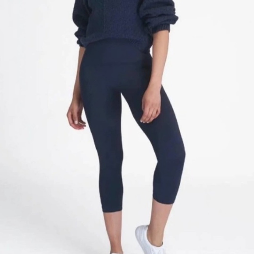 SPANX Navy Blue Cropped Leggings Tights Small NWOT